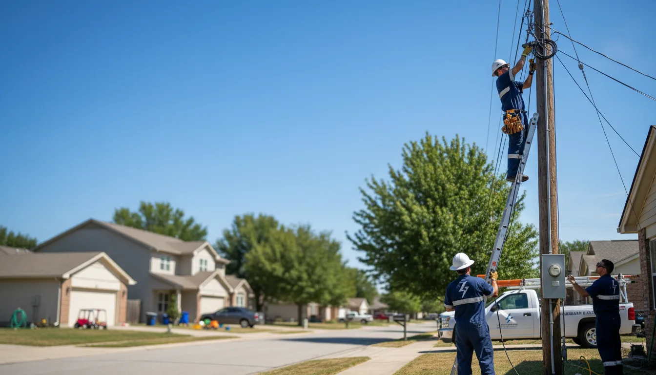 Residential electrician providing installation services in Lagrange, ME